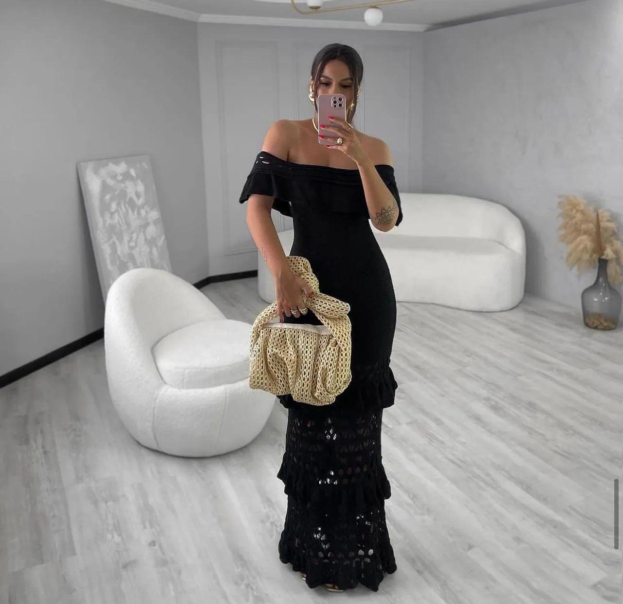 Vestido Tricot Longo Fio Modal Juliana - Ateliê Tricot