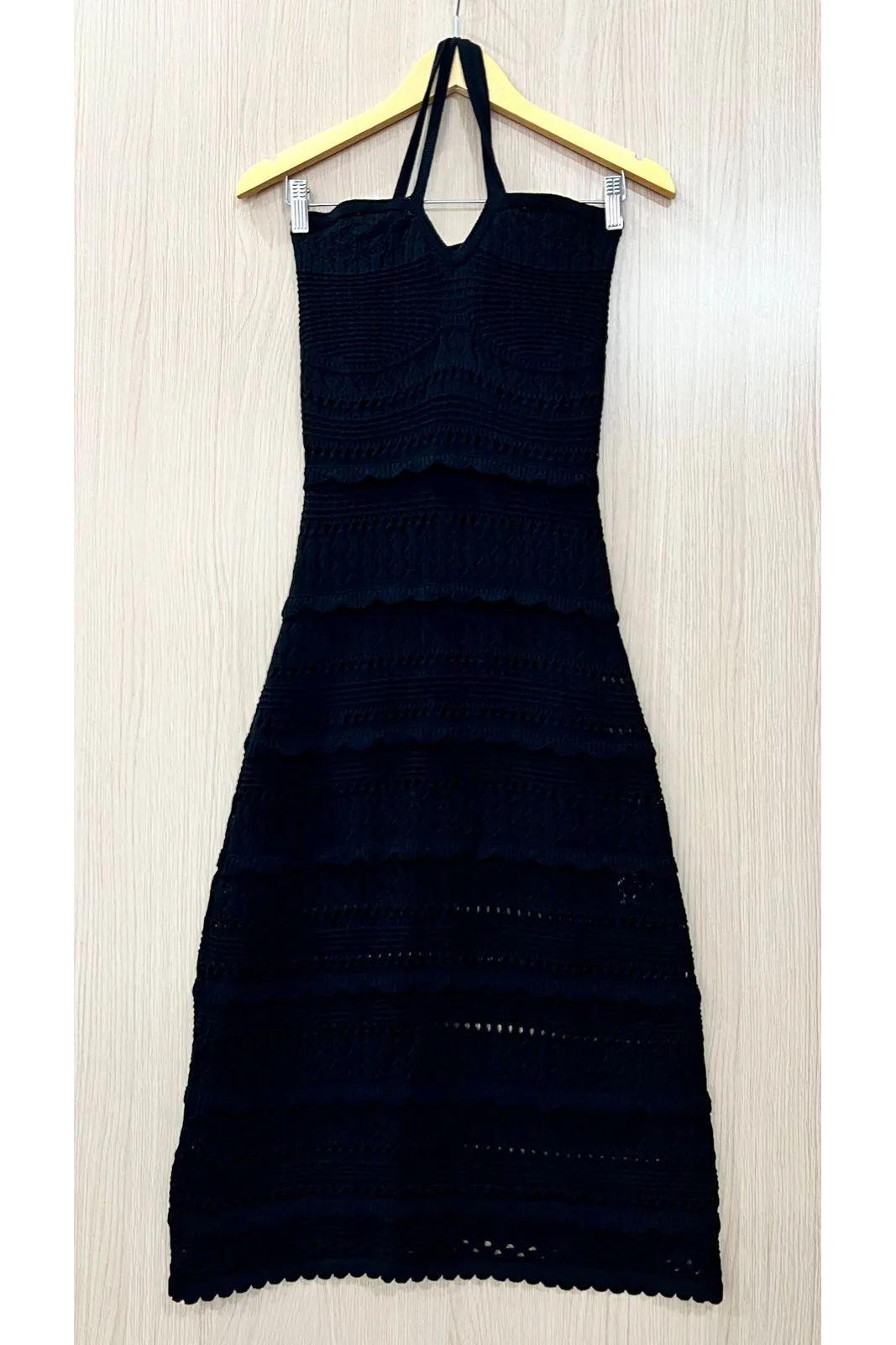 Vestido tricot longo fio modal Andressa - Ateliê Tricot