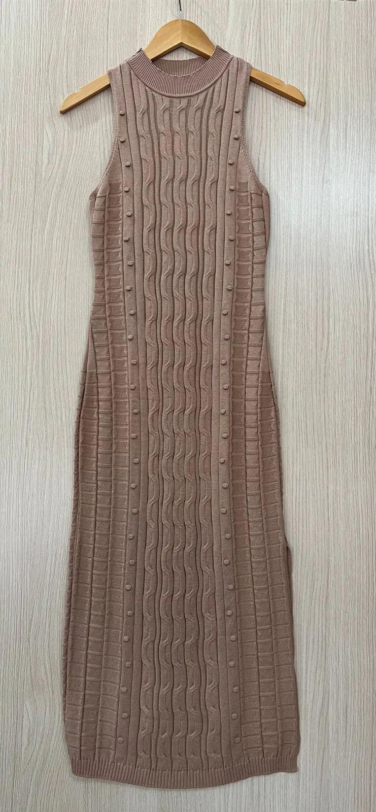 Vestido tricot longo fio modal Tatiane - Ateliê Tricot