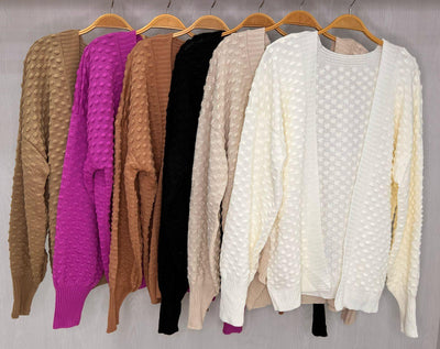 Casaco tricot em fio linha Clarice - Ateliê Tricot