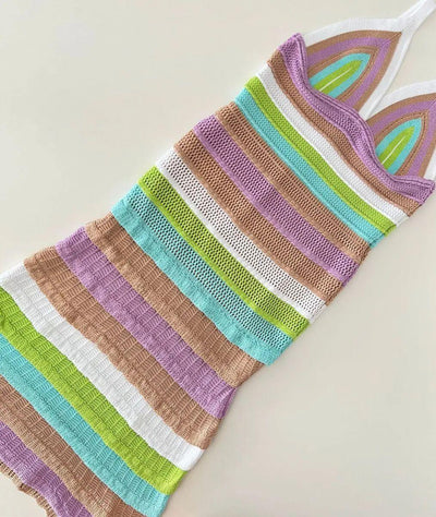 Vestido tricot em fio linha Flávia - Ateliê Tricot