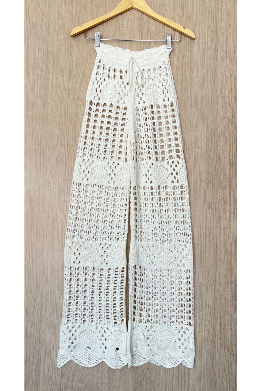 Calça tricot em fio linha Bahamas - Ateliê Tricot