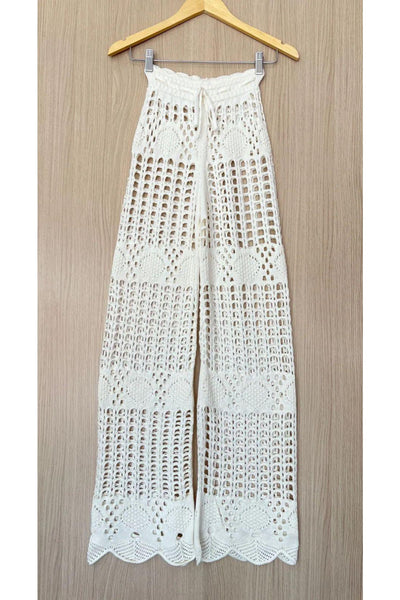 Calça tricot em fio linha Bahamas - Ateliê Tricot