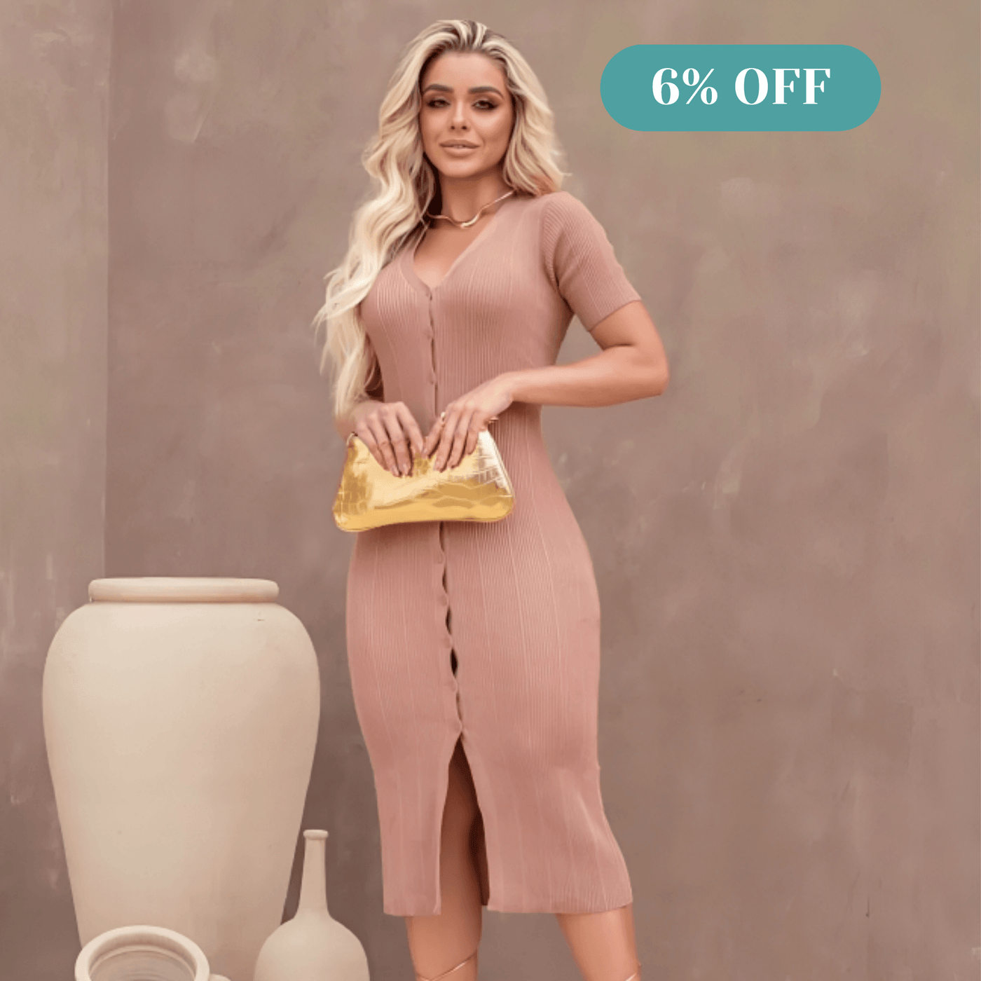 Vestido tricot fio modal Sabrina - Ateliê Tricot