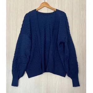 Casaco tricot em fio linha Clarice - Ateliê Tricot