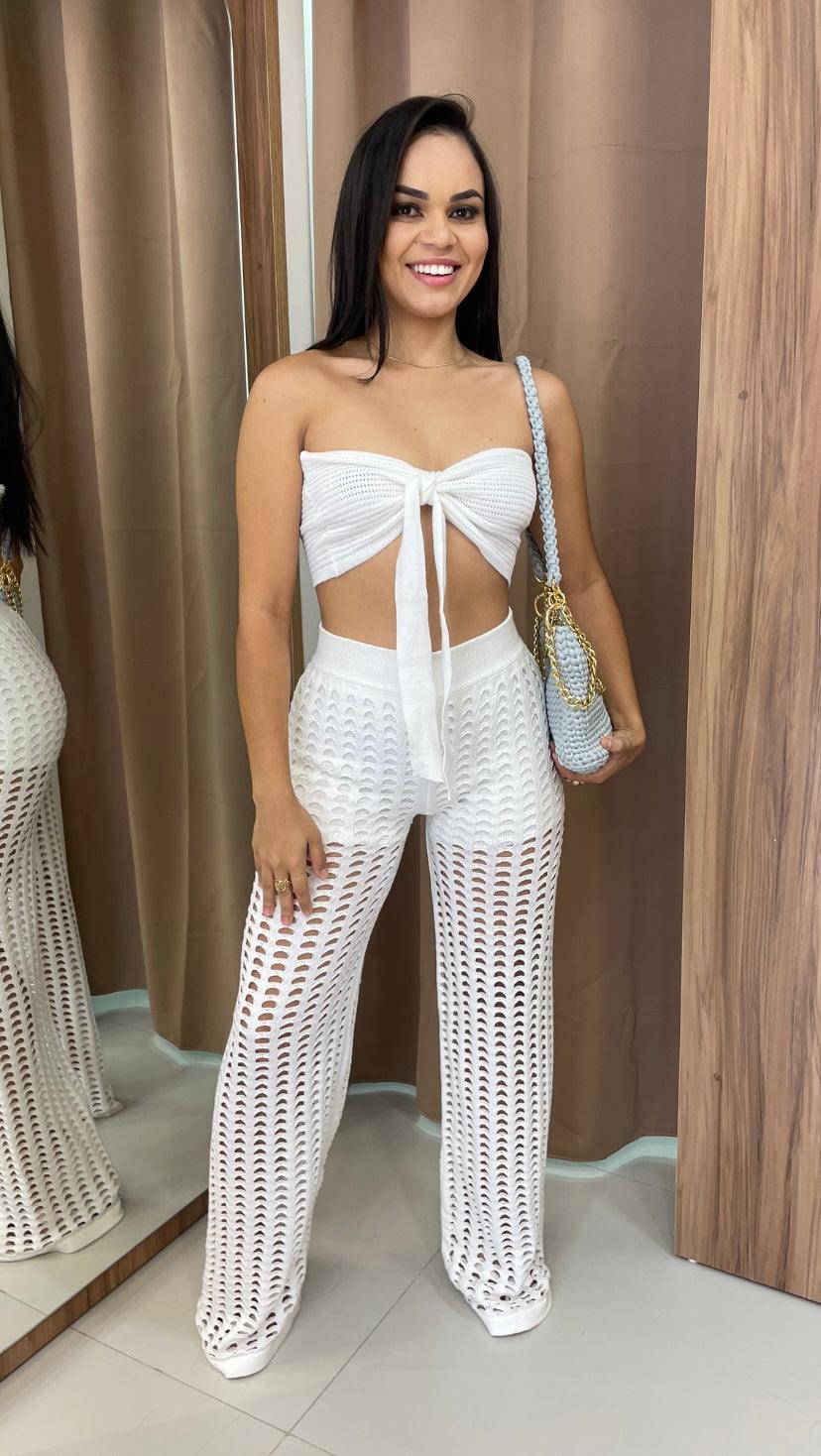 Conjunto tricot fio modal Fernanda - Ateliê Tricot