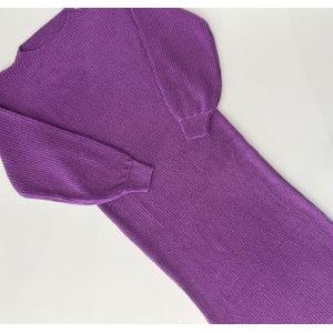 Vestido tricot em fio mousse Gabrielle - Ateliê Tricot