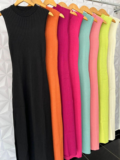 Vestido tricot longo fio modal Micaelle - Ateliê Tricot
