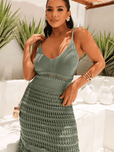 Vestido Tricot fio Linha Paolla - Ateliê Tricot