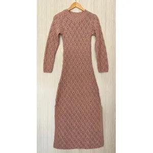 Vestido tricot em fio linha Laura - Ateliê Tricot