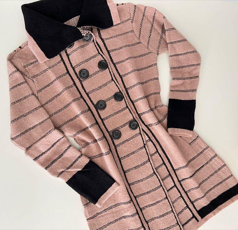 Sobretudo em fio mousse Kimberly - Ateliê Tricot