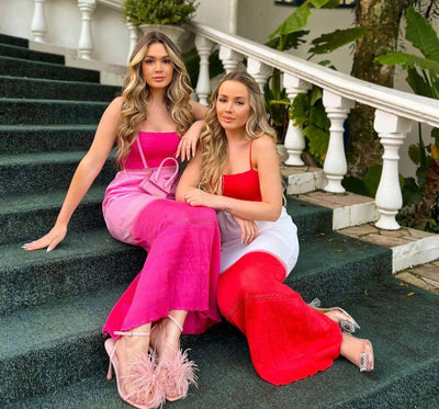 Vestido tricot longo em fio modal Julie - Ateliê Tricot