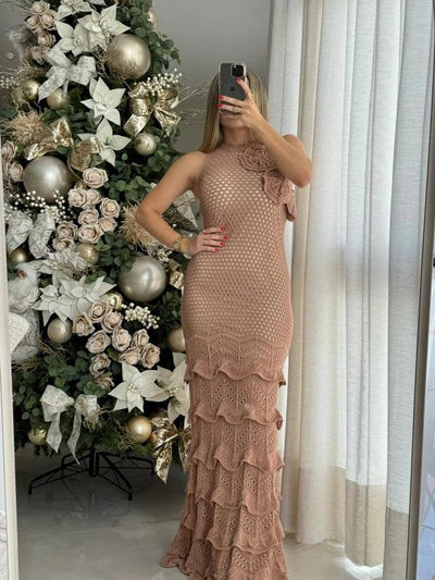 Vestido Longo Tricot Modal Jasmine - Ateliê Tricot