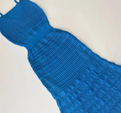 Vestido tricot em fio linha Ivy - Ateliê Tricot