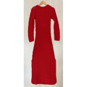 Vestido tricot em fio linha Laura - Ateliê Tricot