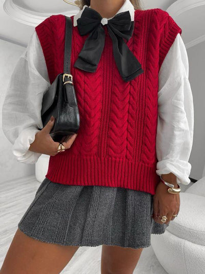 Colete tricot em fio modal Luma - Ateliê Tricot