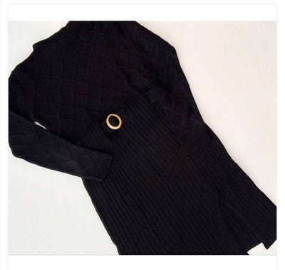 Vestido tricot em fio mousse Cris - Ateliê Tricot