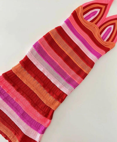 Vestido tricot em fio linha Flávia - Ateliê Tricot