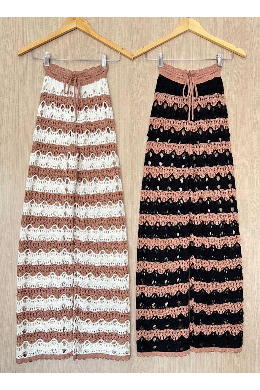 Calça tricot em fio linha Maldivas - Ateliê Tricot