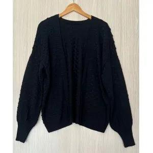 Casaco tricot em fio linha Clarice - Ateliê Tricot