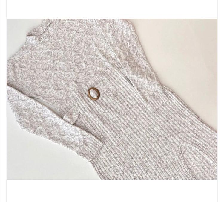 Vestido tricot em fio mousse Cris - Ateliê Tricot