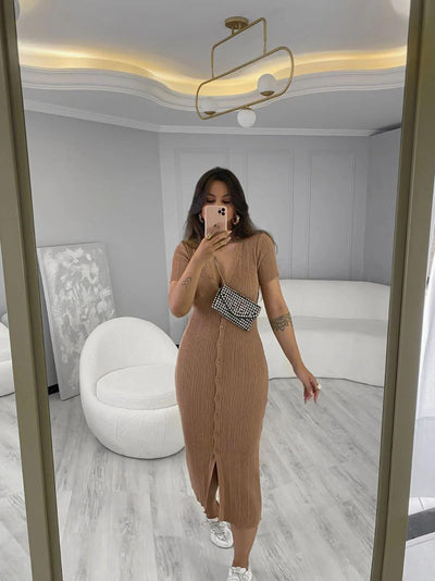 Vestido tricot fio modal Sabrina - Ateliê Tricot