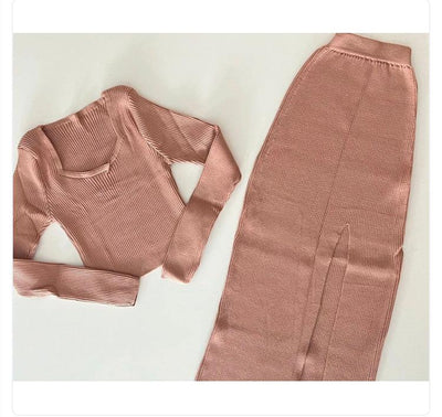 Conjunto tricot em fio modal Alicia - Ateliê Tricot