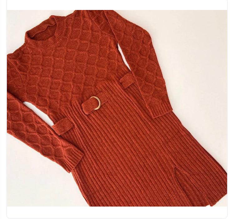 Vestido tricot em fio mousse Cris - Ateliê Tricot