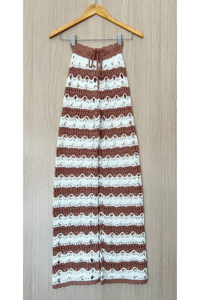 Calça tricot em fio linha Maldivas - Ateliê Tricot