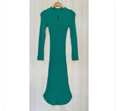 Vestido tricot em fio modal Osana - Ateliê Tricot