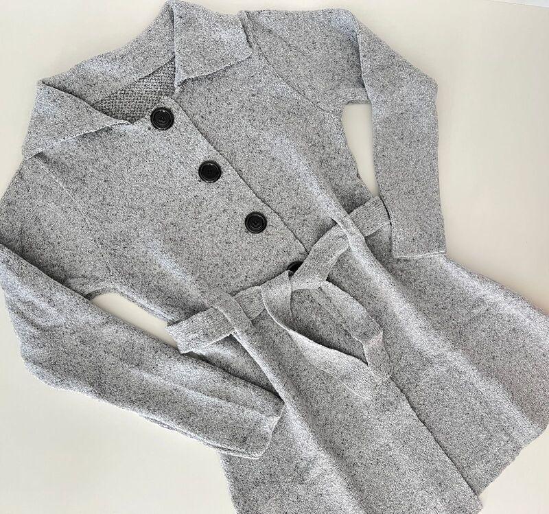 Sobretudo em fio mousse Kiara - Ateliê Tricot