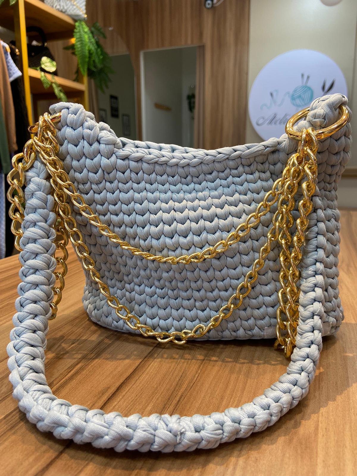 Bolsa em fio malha Lorena - Ateliê Tricot