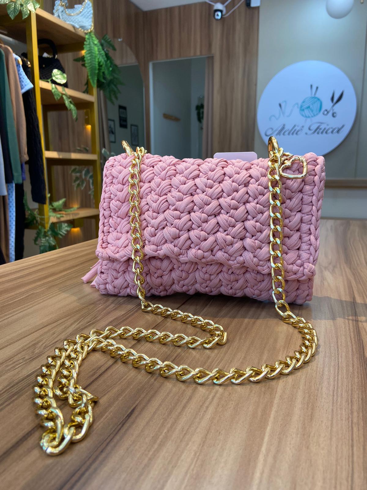 Bolsa em fio malha Penelope - Ateliê Tricot