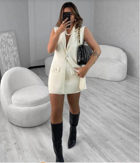 Conjunto em fio modal Dimitra - Ateliê Tricot