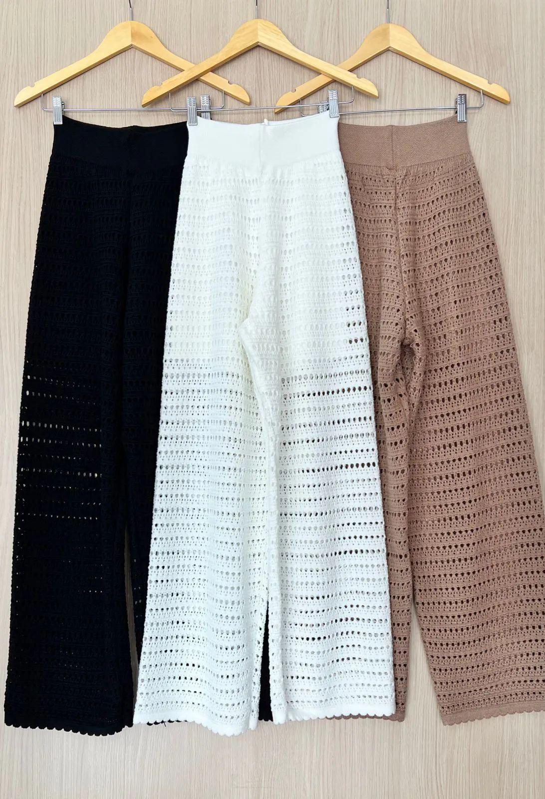 Calça tricot em fio modal Cayman - Ateliê Tricot