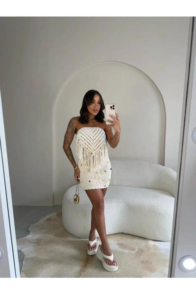 Conjunto Crochê Cannes Branco - Ateliê Tricot