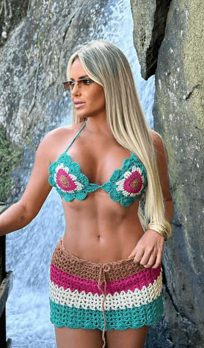 Conjunto Crochê Color Bloom Laranja - Ateliê Tricot