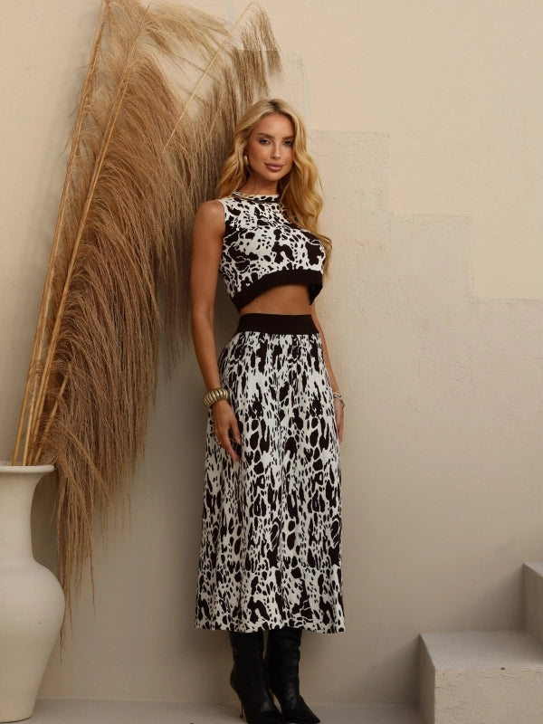 Conjunto Tricot Cow Print Vitória