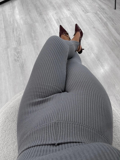 Conjunto Tricot Modal Maxi Cropped + Calça Maíra Branco