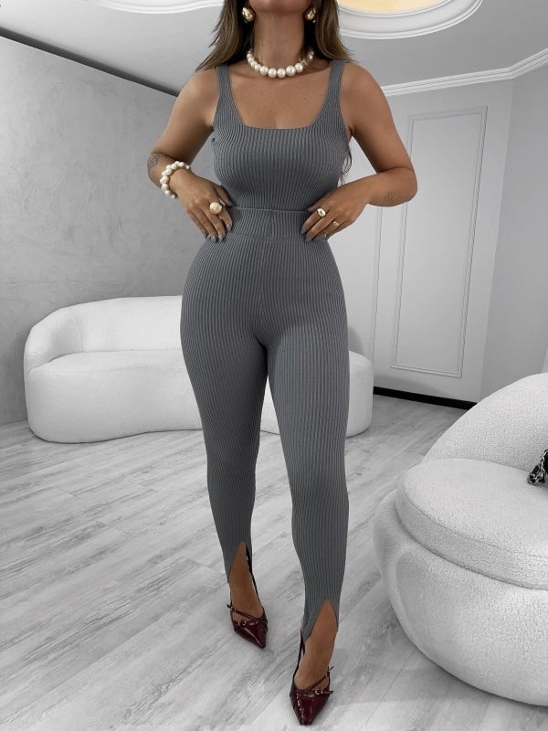 Conjunto Tricot Modal Maxi Cropped + Calça Maíra Branco