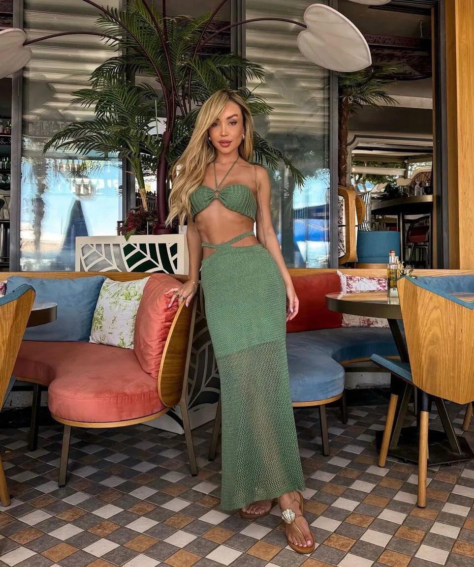 Conjunto Tricot fio Rayon Giselle - Ateliê Tricot