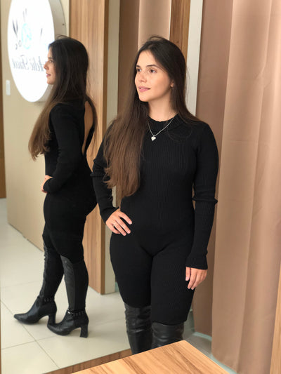 Macacão Tricot Modal Manga Longa Tássia