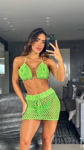 Conjunto Chochê Top Saia Laura - Ateliê Tricot