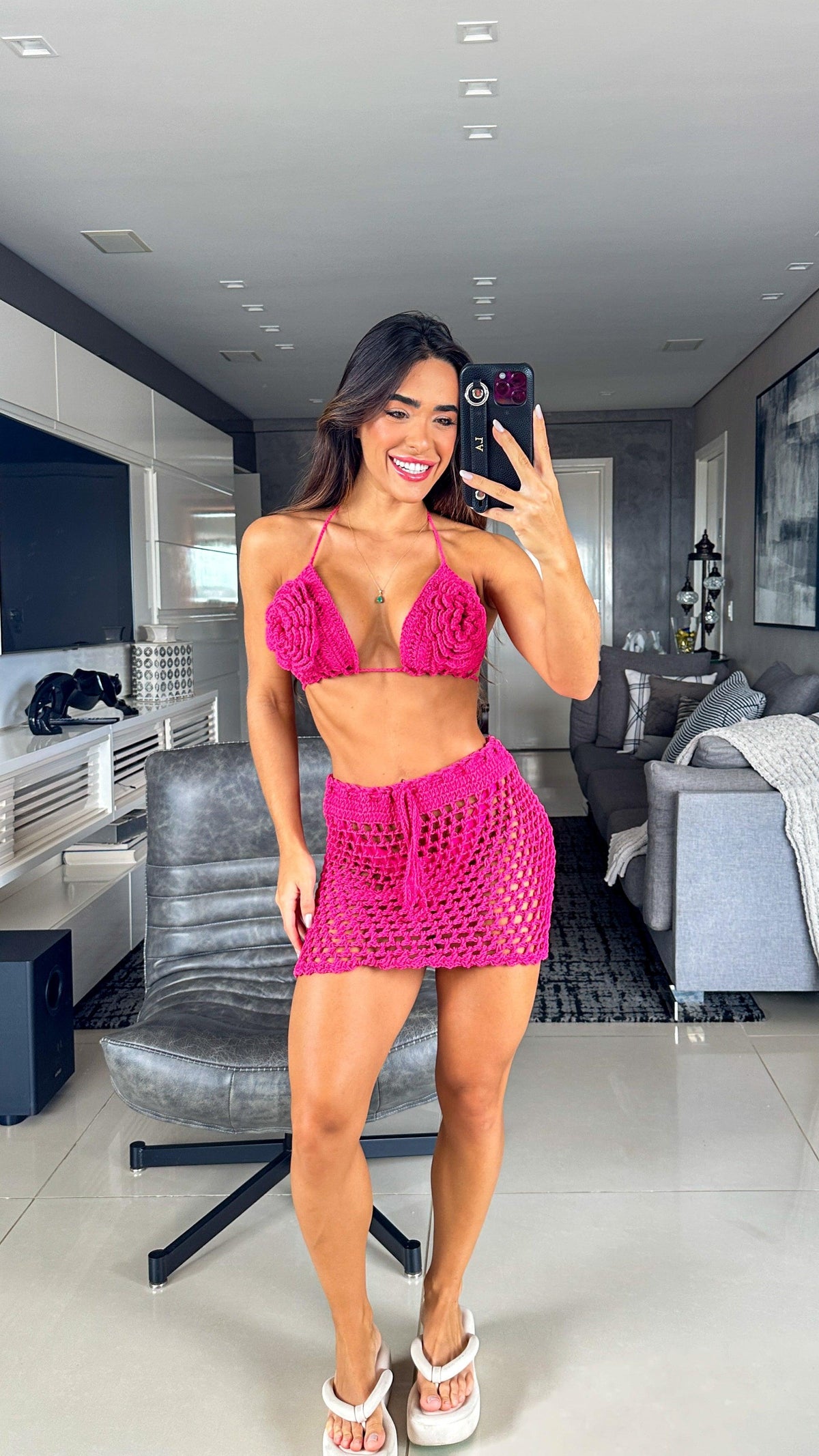 Conjunto Chochê Top Saia Laura - Ateliê Tricot