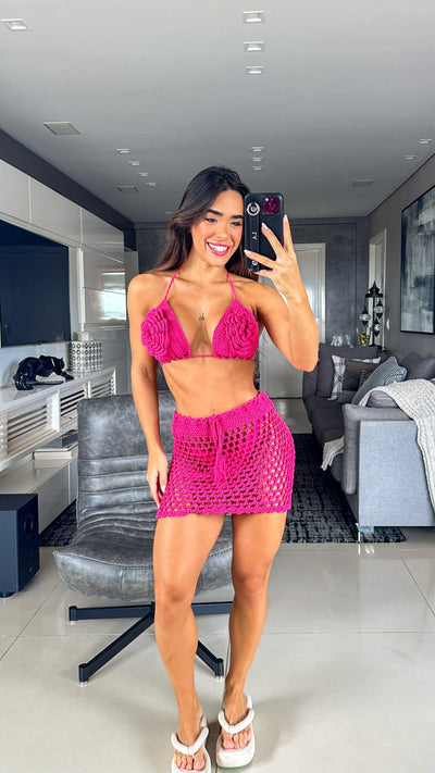 Conjunto Chochê Top Saia Laura - Ateliê Tricot