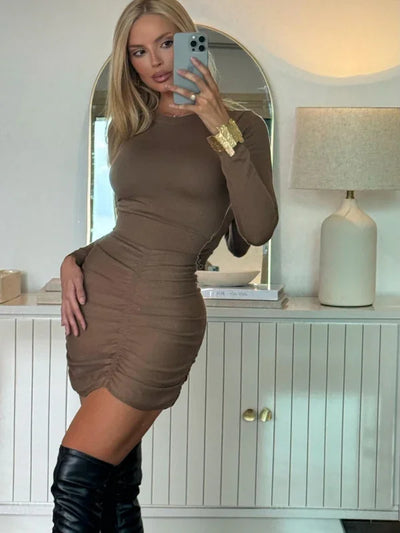 Vestido Tricot Modal Angel Marrom