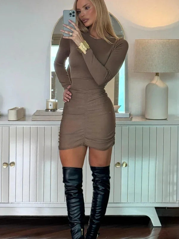 Vestido Tricot Modal Angel Marrom