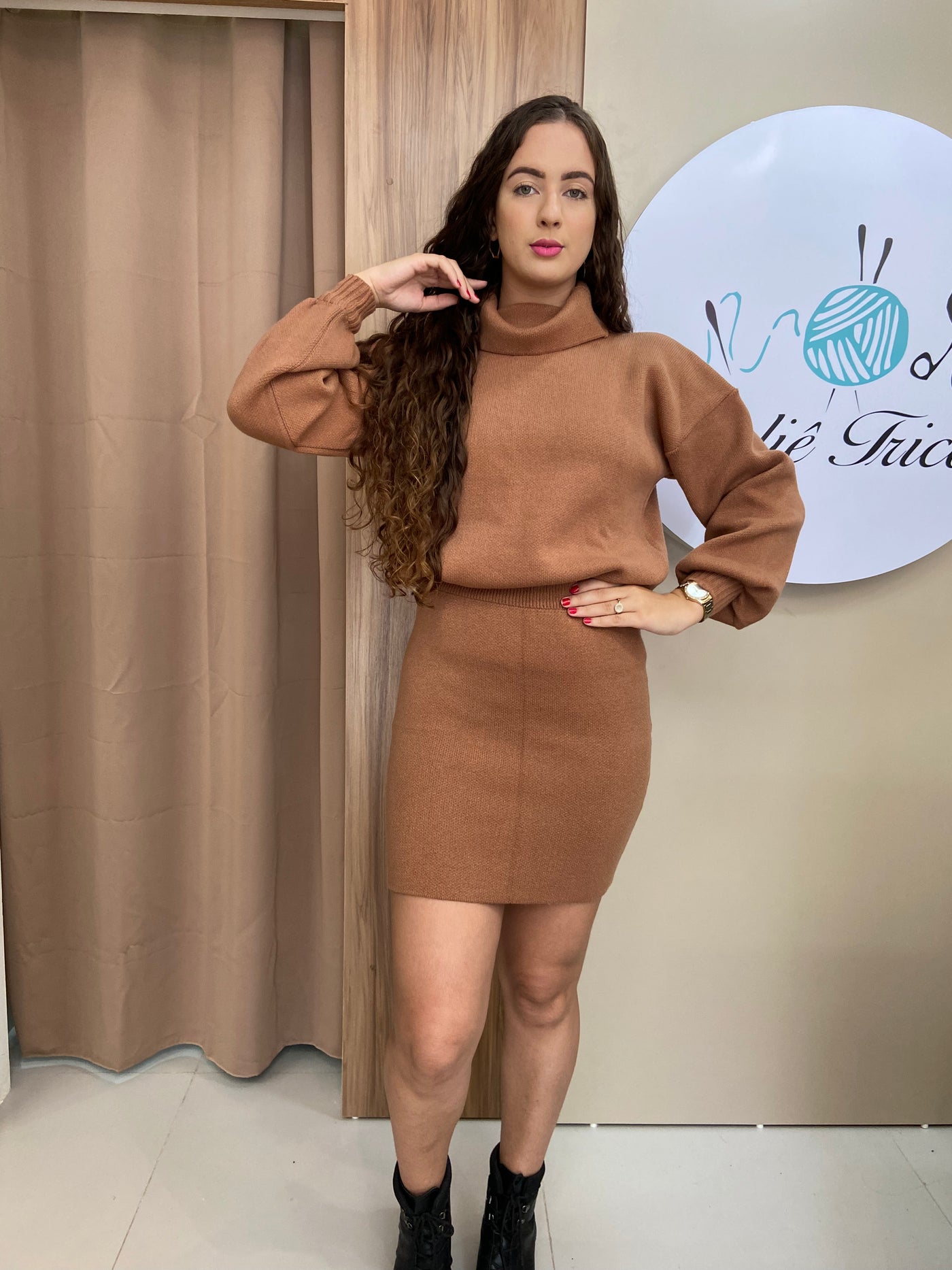 Conjunto em Fio Cashemere Hannah - Ateliê Tricot