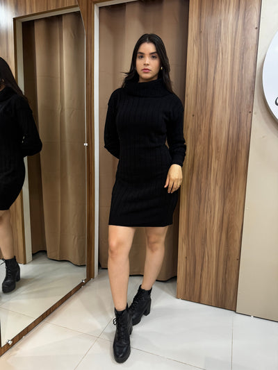 Vestido em fio mousse Bella - Ateliê Tricot