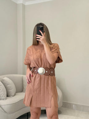 Maxi Colete Tricot Magnólia Bege